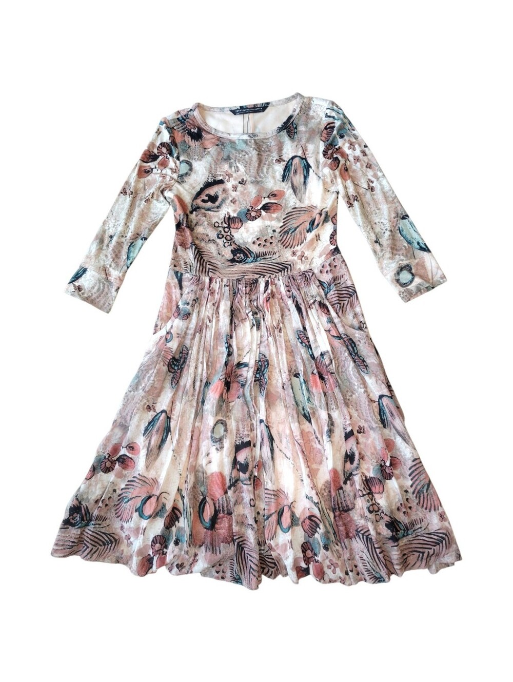Peruvian Connection Prairie Dress Painterly Floral NWT Small